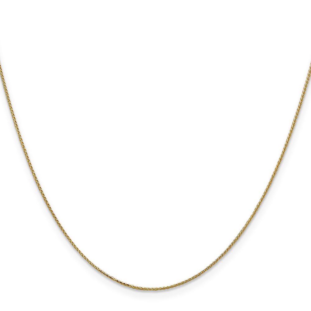14K 20 inch .85mm Diamond-cut Spiga with Spring Ring Clasp Chain (PEN156S-20)