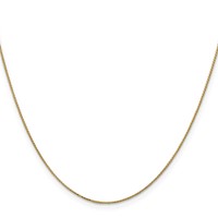 14K.85mm Yellow Gold Diamond-cut Spiga Chain with Spring Ring Clasp, 16" view 2