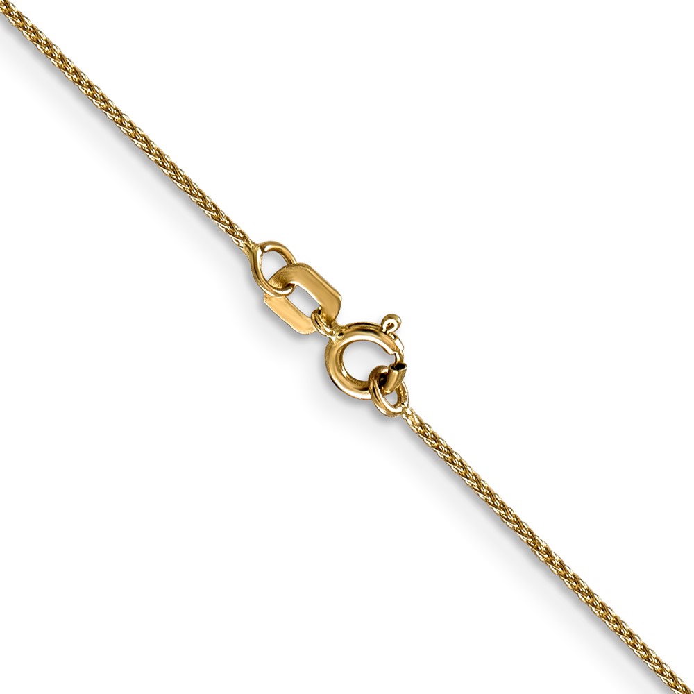 14K 20 inch .85mm Diamond-cut Spiga with Spring Ring Clasp Chain (PEN156S-20)