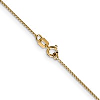 14K.85mm Yellow Gold Diamond-cut Spiga Chain with Spring Ring Clasp, 16" view 3