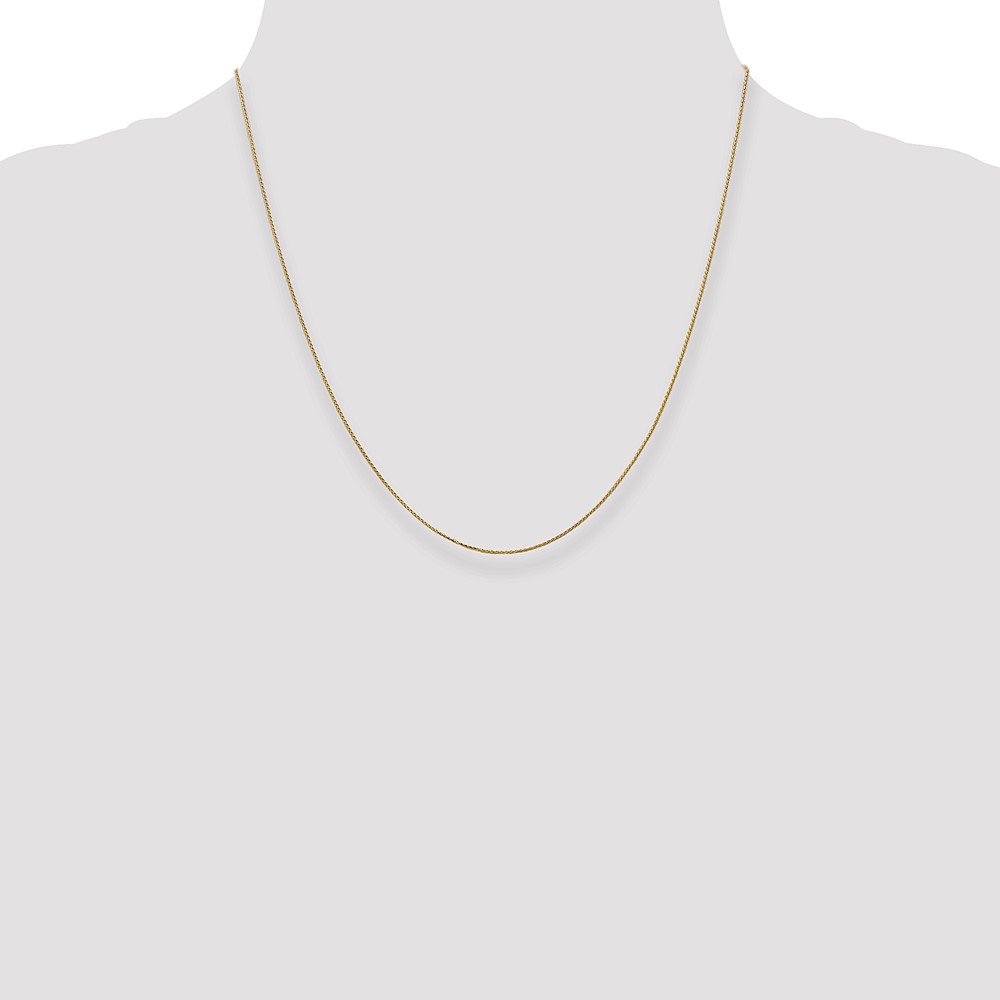 14K 20 inch .85mm Diamond-cut Spiga with Spring Ring Clasp Chain (PEN156S-20)