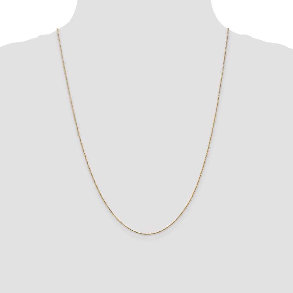 14K 24 inch .85mm Diamond-cut Spiga with Spring Ring Clasp Chain (PEN156S-24)
