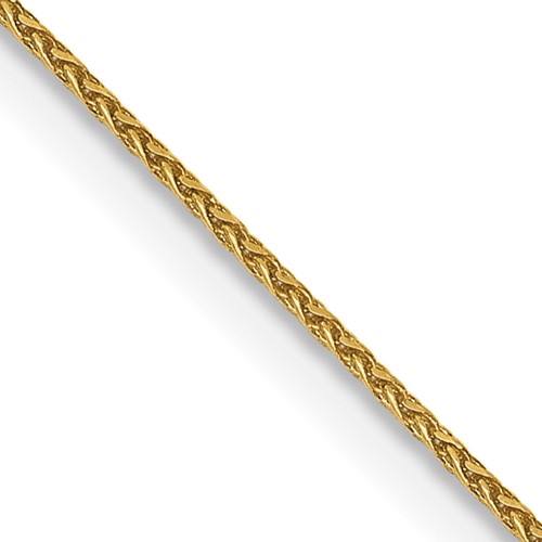 14K.85mm Yellow Gold Diamond-cut Spiga Chain with Spring Ring Clasp, 16"
