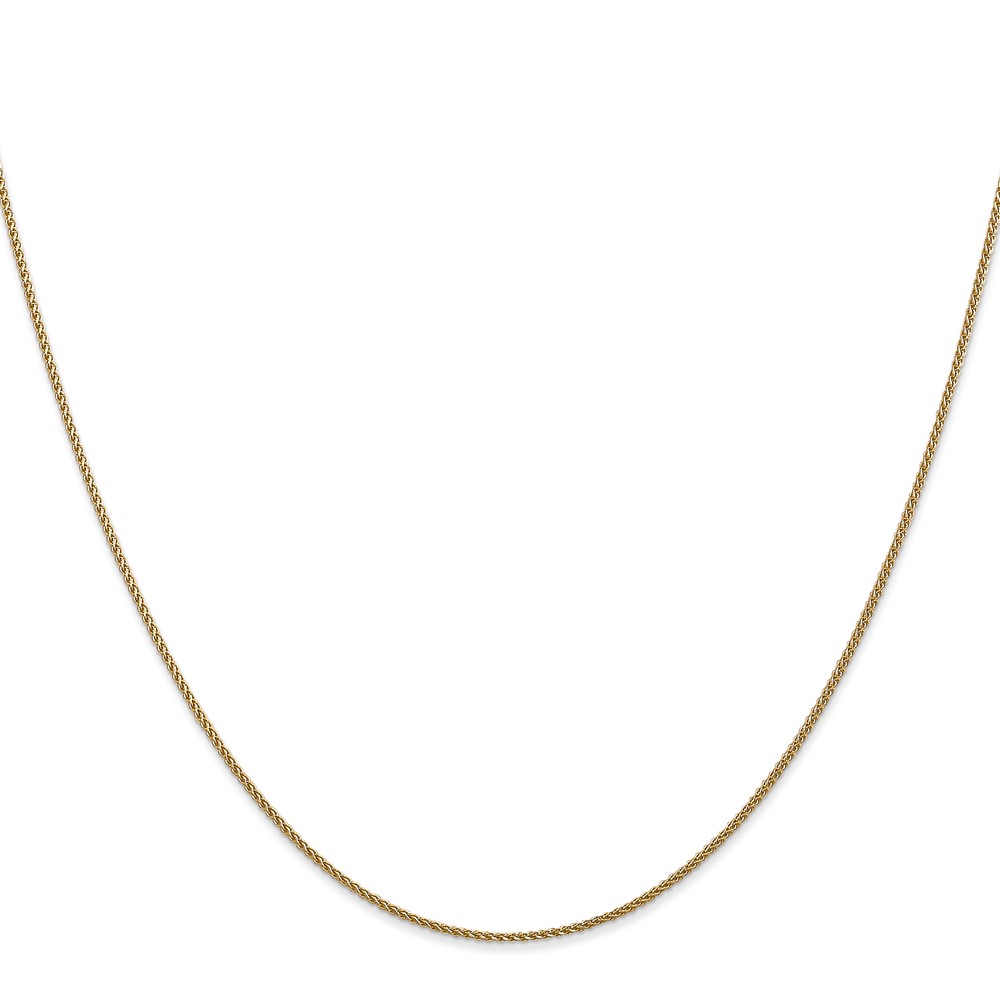14K 14 inch 1.05mm Diamond-cut Spiga with Lobster Clasp Chain (PEN157-14)