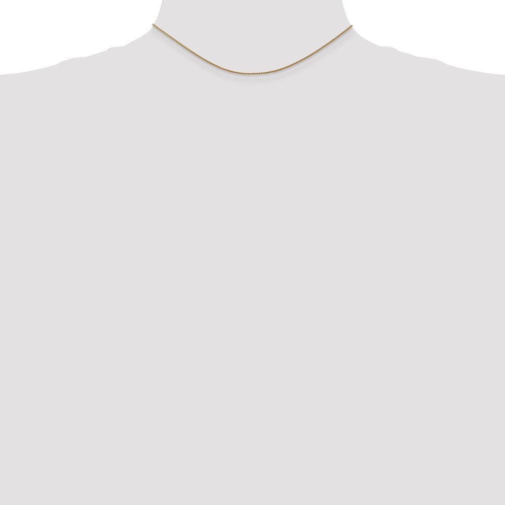 14K 14 inch 1.05mm Diamond-cut Spiga with Lobster Clasp Chain (PEN157-14)