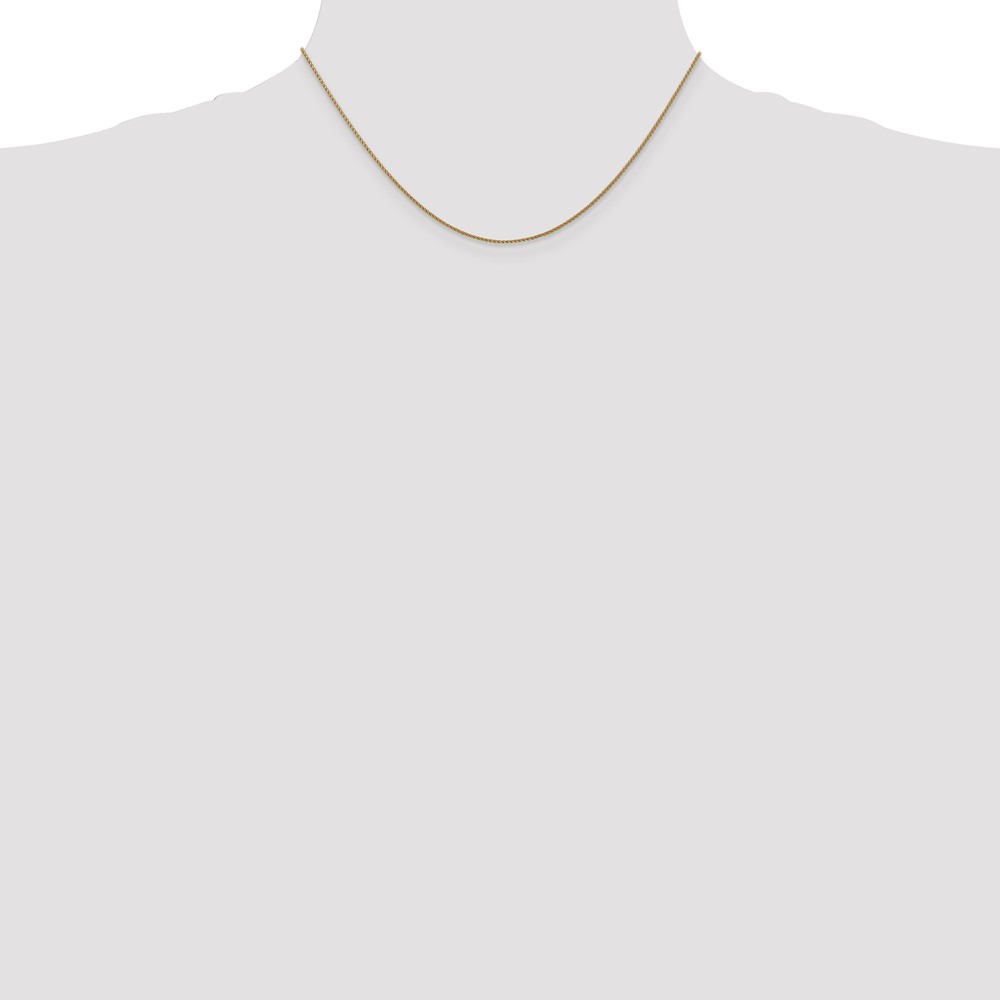 14K 16 inch 1.05mm Diamond-cut Spiga with Lobster Clasp Chain (PEN157-16)