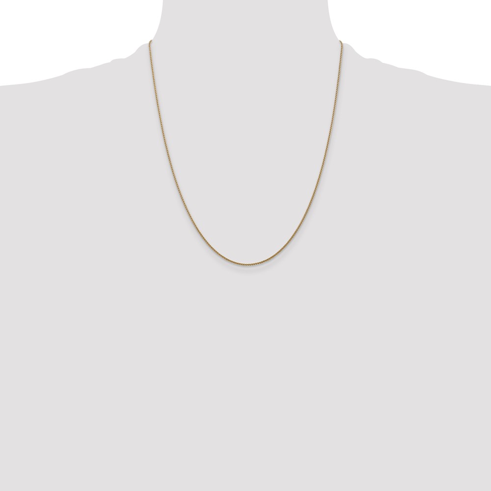 14K 22 inch 1.05mm Diamond-cut Spiga with Lobster Clasp Chain (PEN157-22)