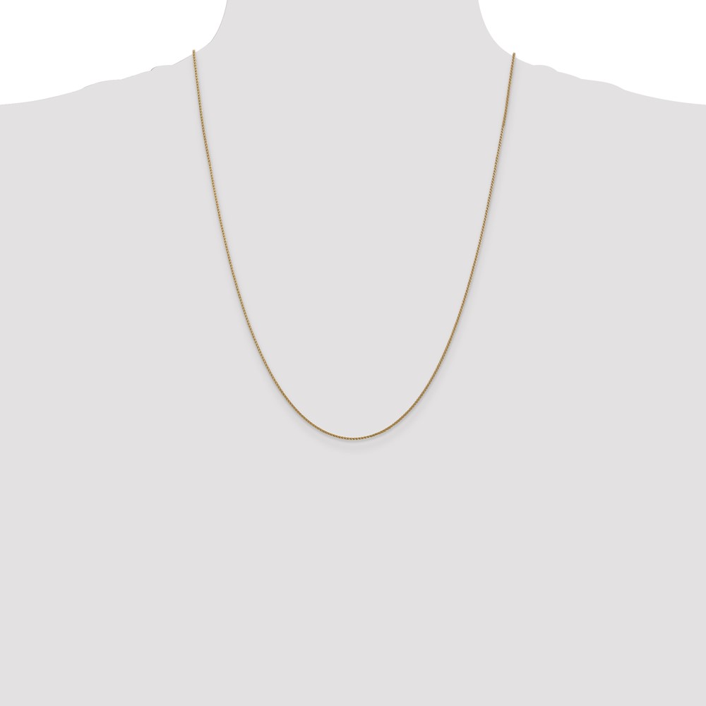 14K 24 inch 1.05mm Diamond-cut Spiga with Lobster Clasp Chain (PEN157-24)