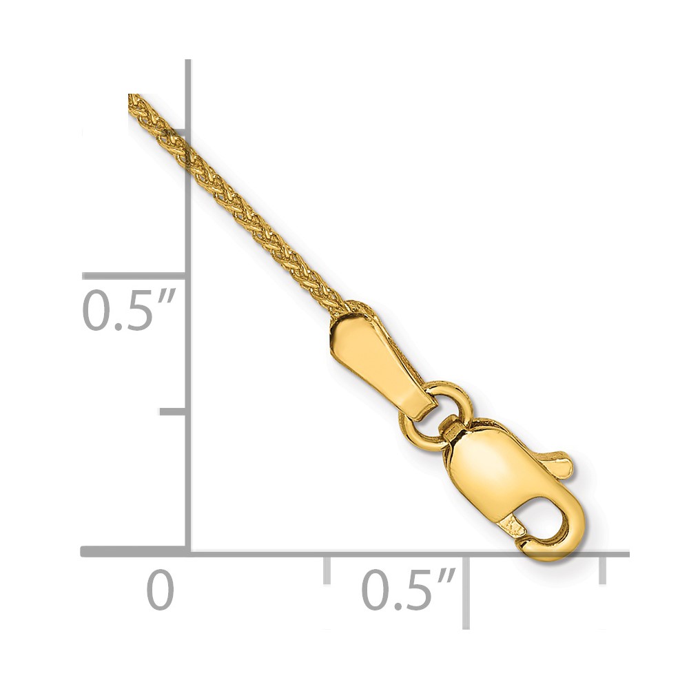 14K 6 inch 1.05mm Diamond-cut Spiga with Lobster Clasp Bracelet (PEN157-6)
