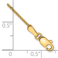 14K 1.05mm Yellow Gold Diamond-cut Spiga Bracelet with Lobster Clasp, 6" view 2