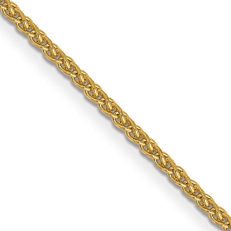 14K 14 inch 1.05mm Diamond-cut Spiga with Lobster Clasp Chain (PEN157-14)