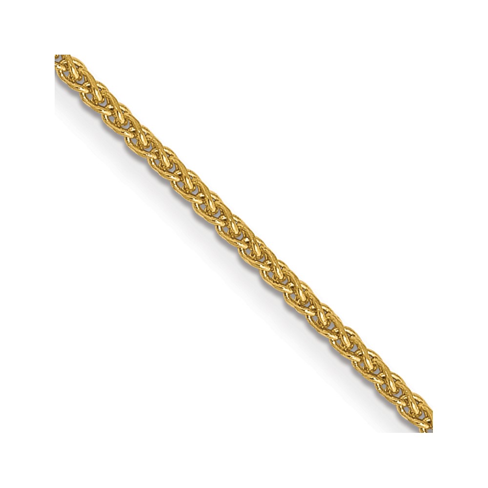 14K 14 inch 1.05mm Diamond-cut Spiga with Lobster Clasp Chain (PEN157-14)