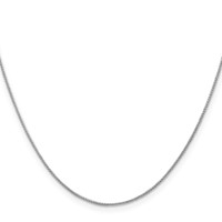 14K White Gold .85mm Spiga Chain with Spring Ring Clasp - 16in view 2