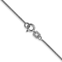 14K White Gold .85mm Spiga Chain with Spring Ring Clasp - 16in view 3