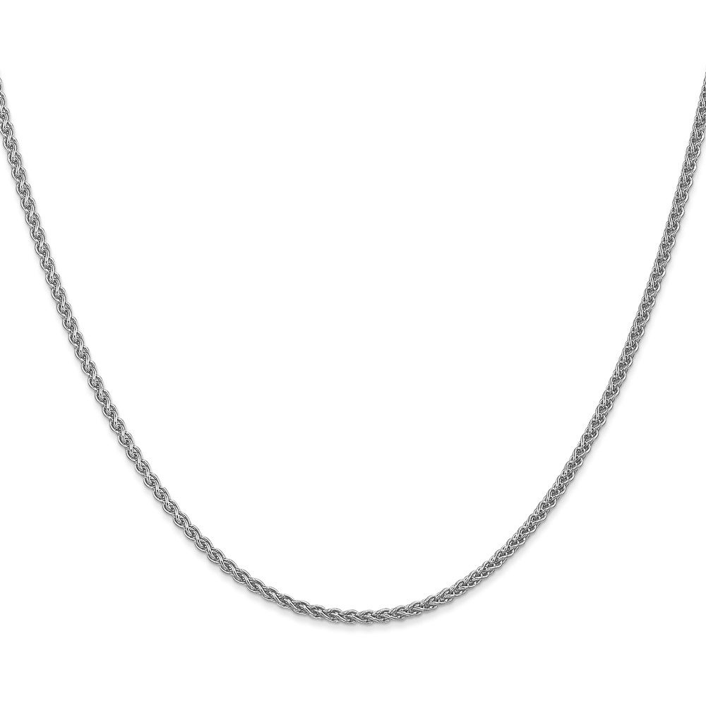14K White Gold 30 inch 1.05mm Spiga with Spring Ring Clasp Chain (PEN159-30)