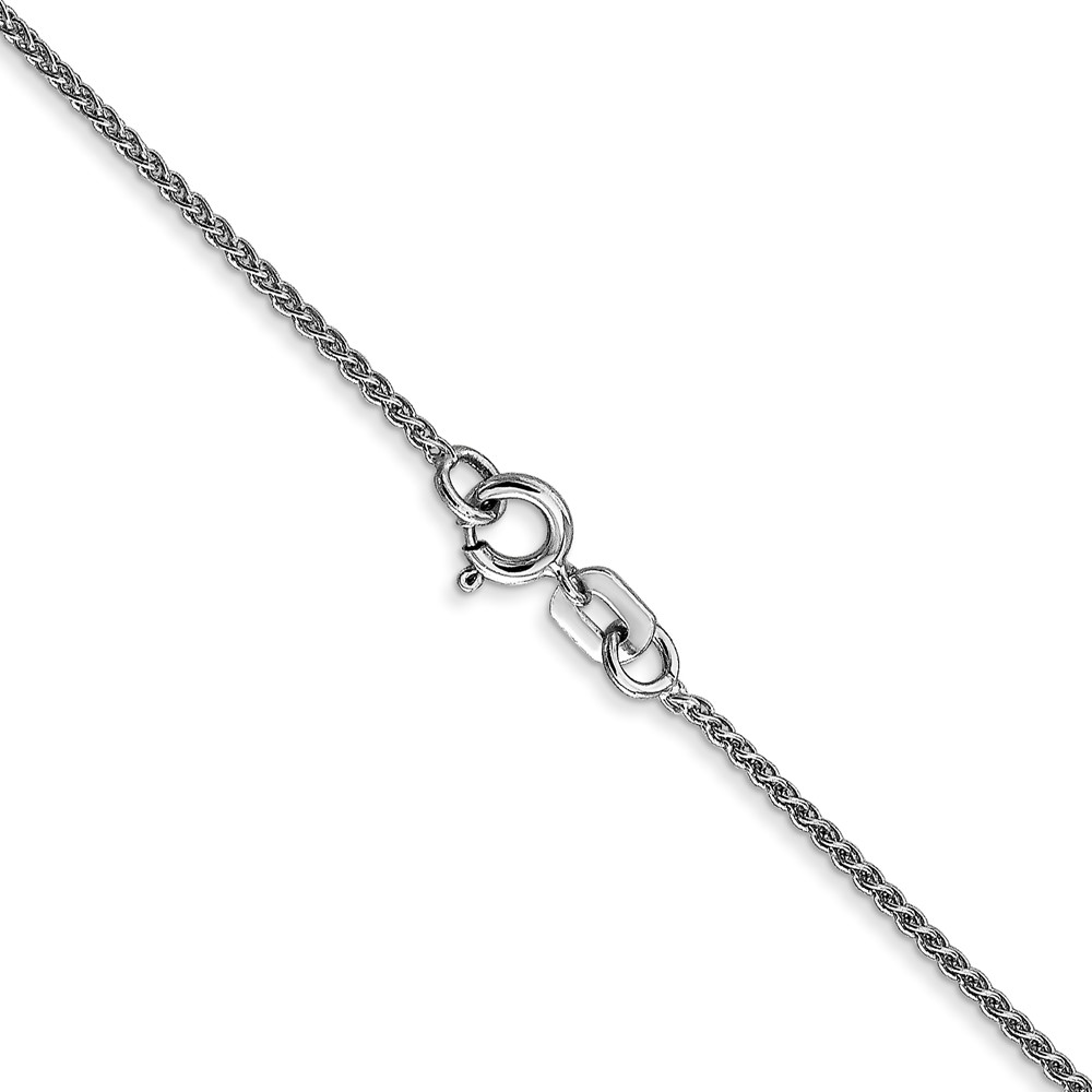 14K White Gold 30 inch 1.05mm Spiga with Spring Ring Clasp Chain (PEN159-30)