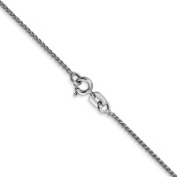 14K White Gold 1.05mm Spiga Chain with Spring Ring Clasp, 16" view 3