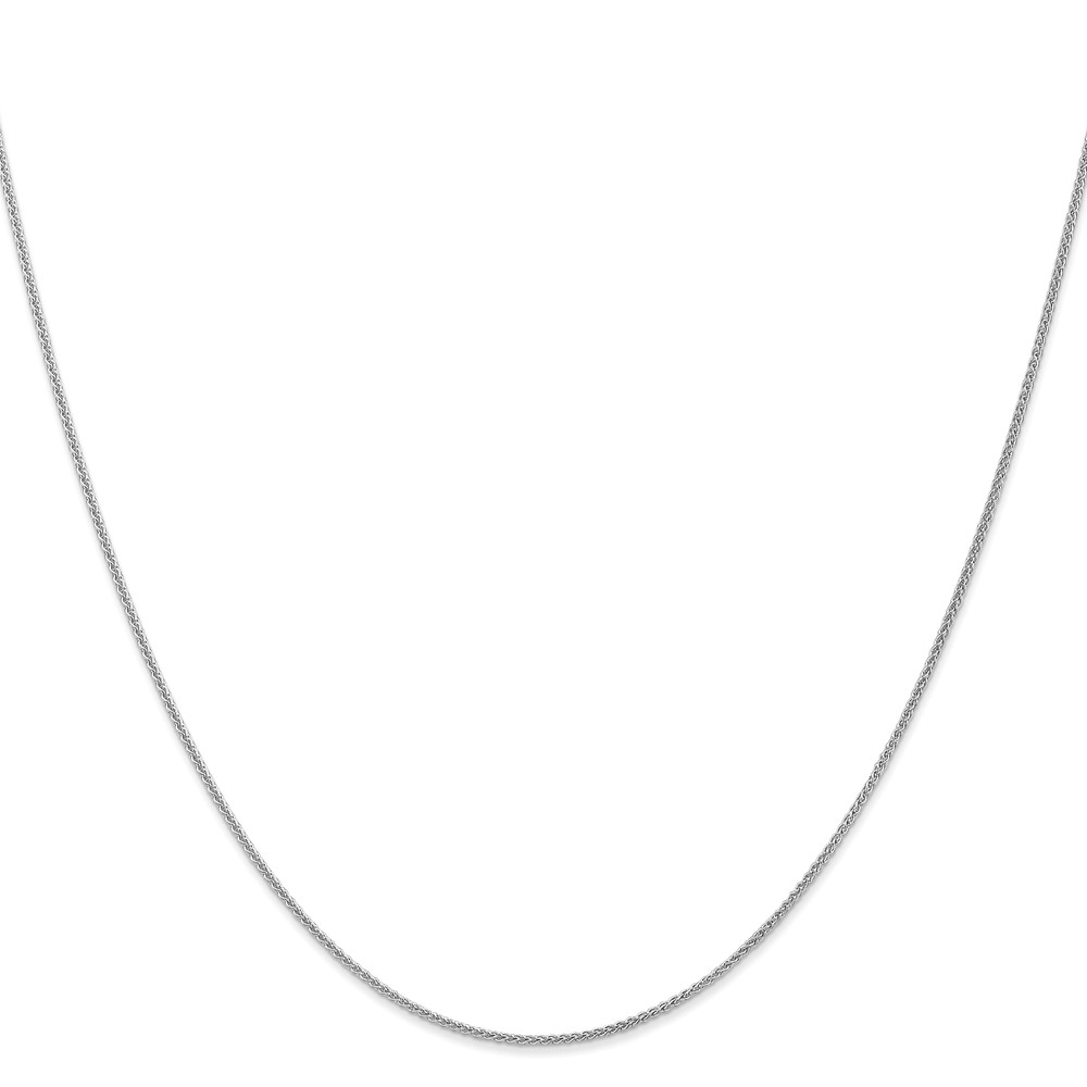 14K White Gold 30 inch 1.05mm Spiga with Lobster Clasp Chain (PEN159L-30)