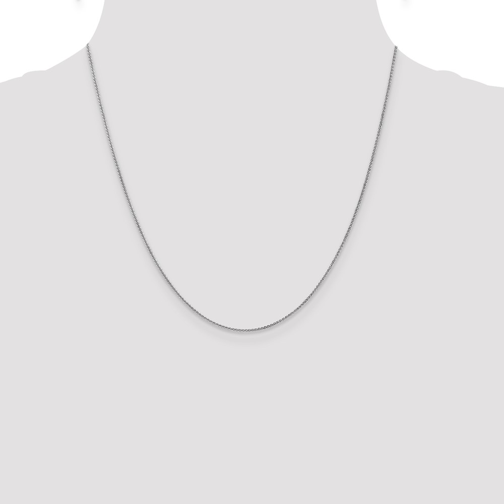 14K White Gold 20 inch 1.05mm Spiga with Lobster Clasp Chain (PEN159L-20)