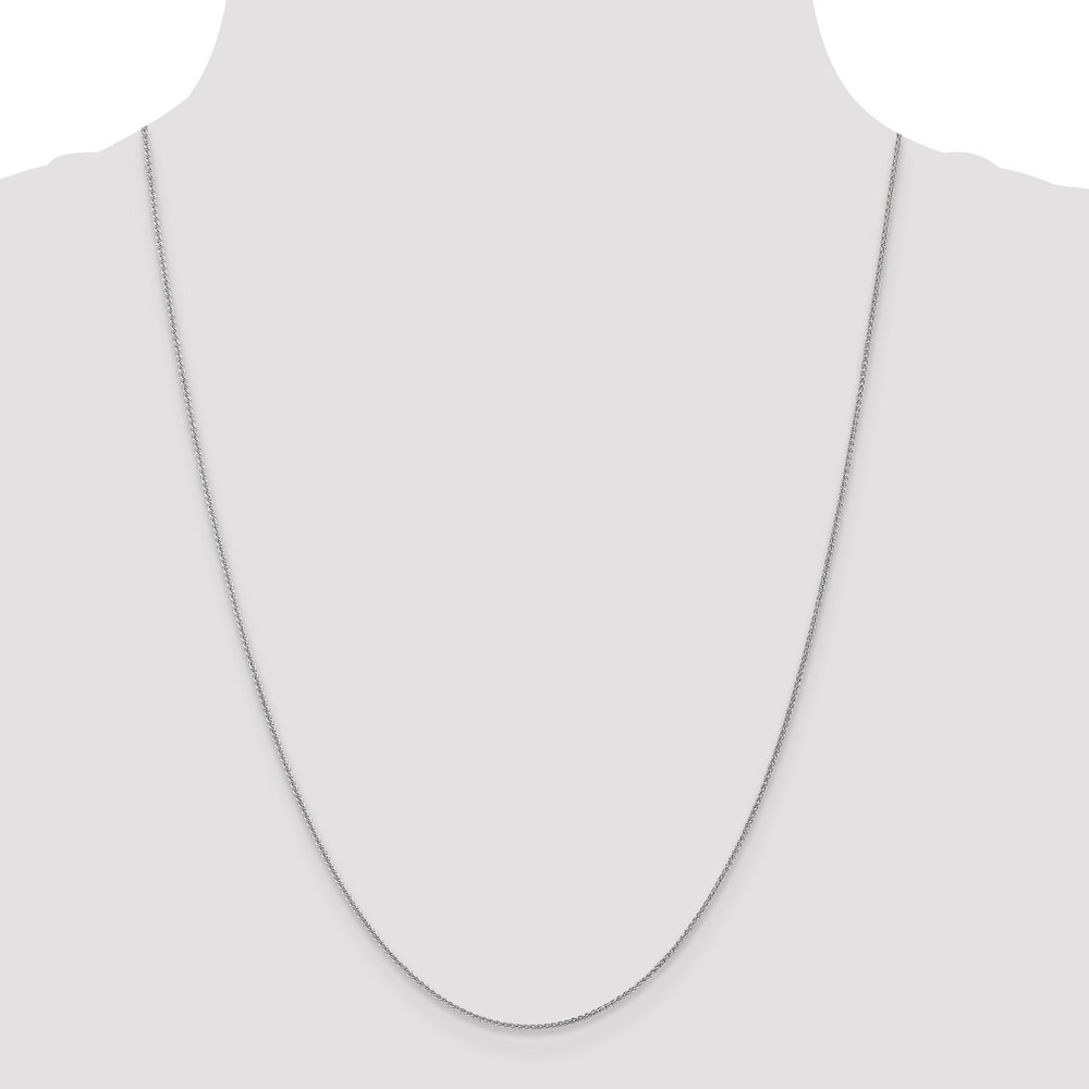 14K White Gold 24 inch 1.05mm Spiga with Lobster Clasp Chain (PEN159L-24)