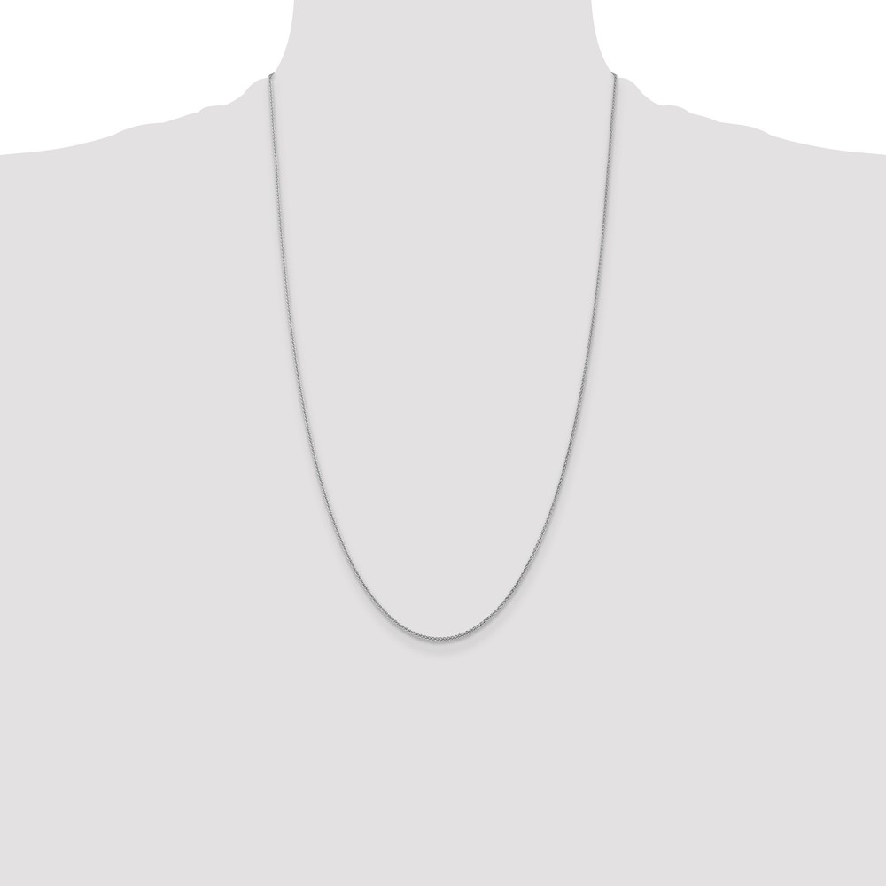 14K White Gold 26 inch 1.05mm Spiga with Lobster Clasp Chain (PEN159L-26)