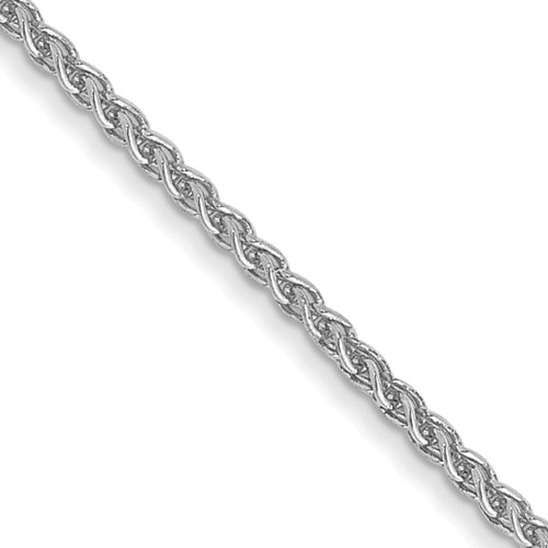 14K White Gold 20 inch 1.05mm Spiga with Lobster Clasp Chain