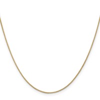14K .85mm Yellow Gold Spiga Chain with Spring Ring Clasp - 16in view 2