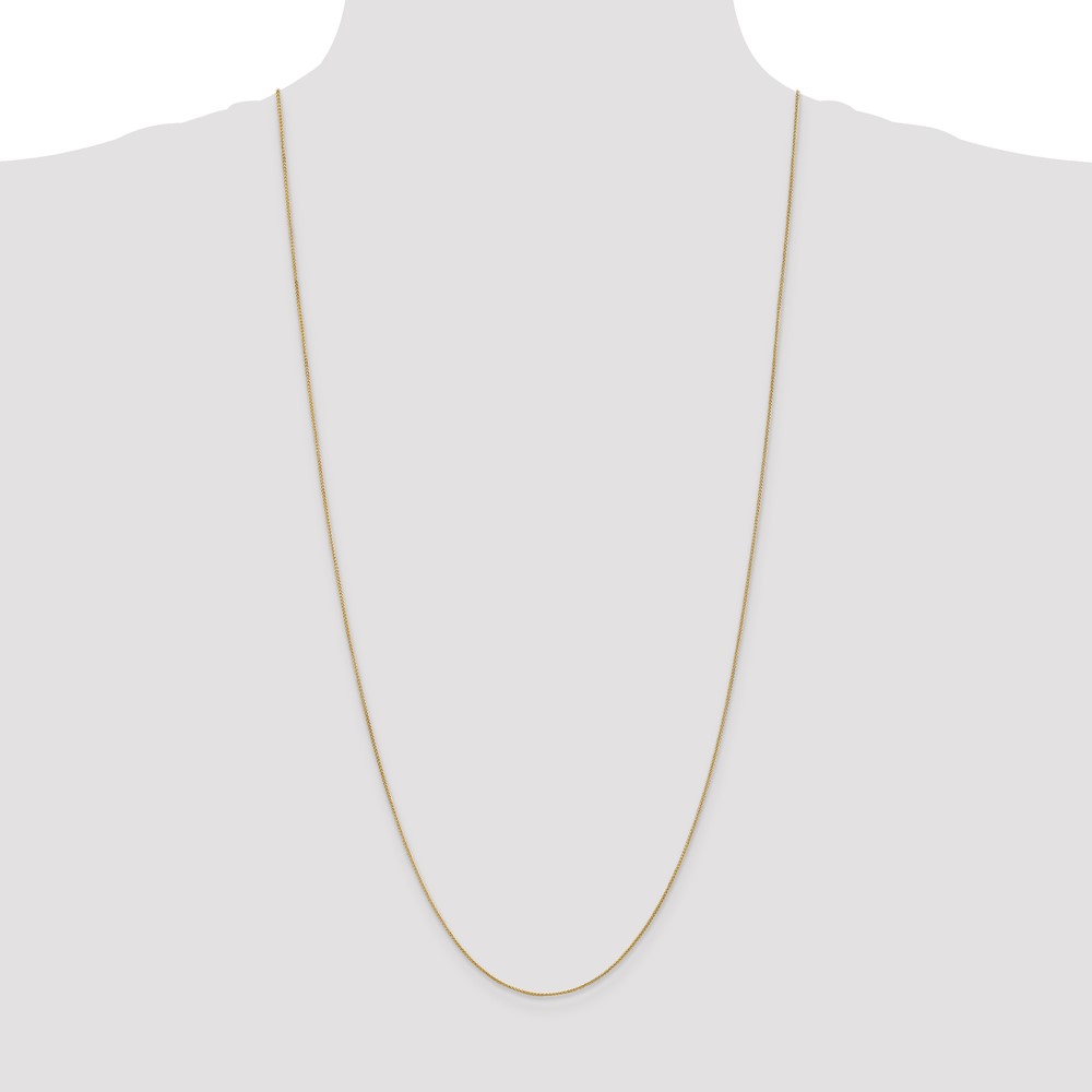 14K 30 inch .85mm Spiga with Spring Ring Clasp Chain (PEN160-30)