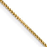 14K .85mm Yellow Gold Spiga Chain with Spring Ring Clasp - 16in view 1