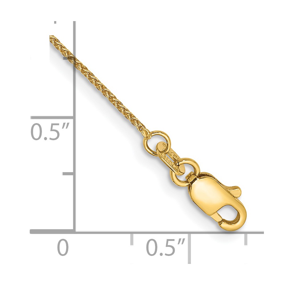 14K 6 inch .85mm Spiga with Lobster Clasp Bracelet (PEN161-6)