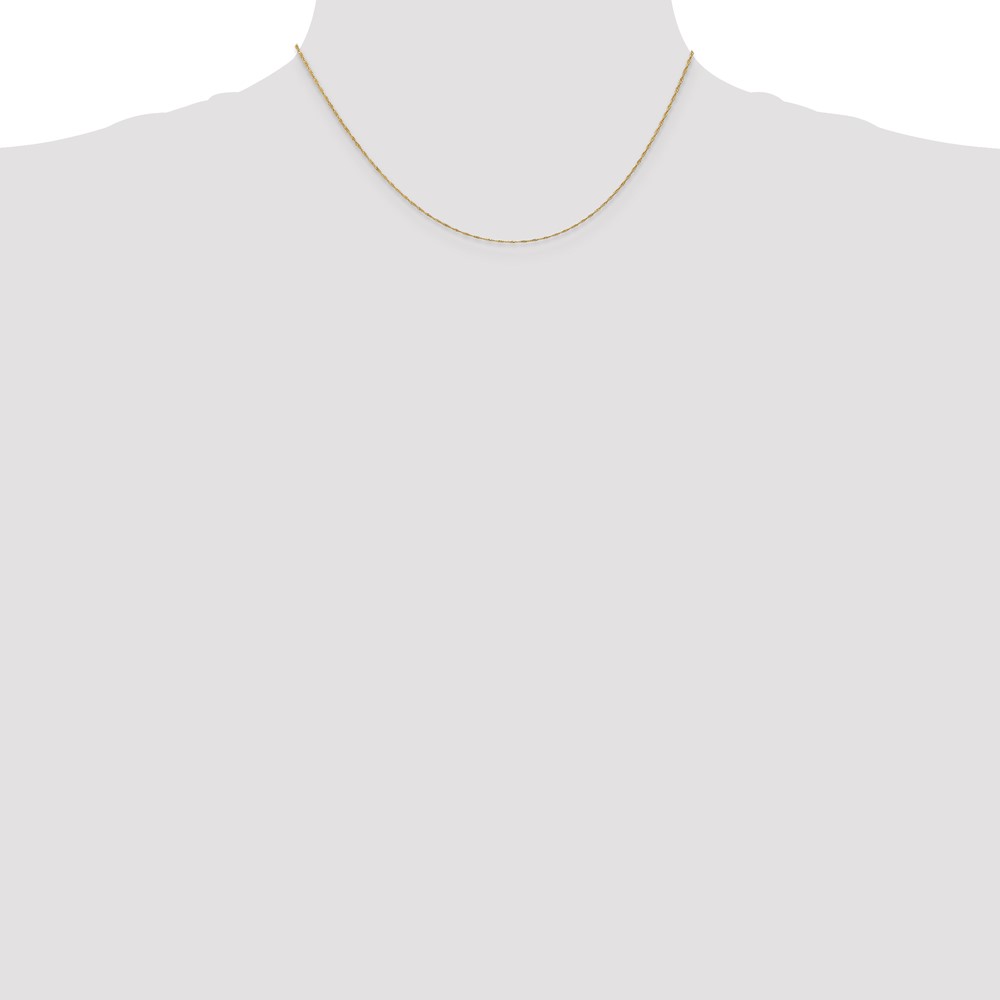 14K 16 inch 1mm Singapore with Spring Ring Clasp Chain (PEN164-16)