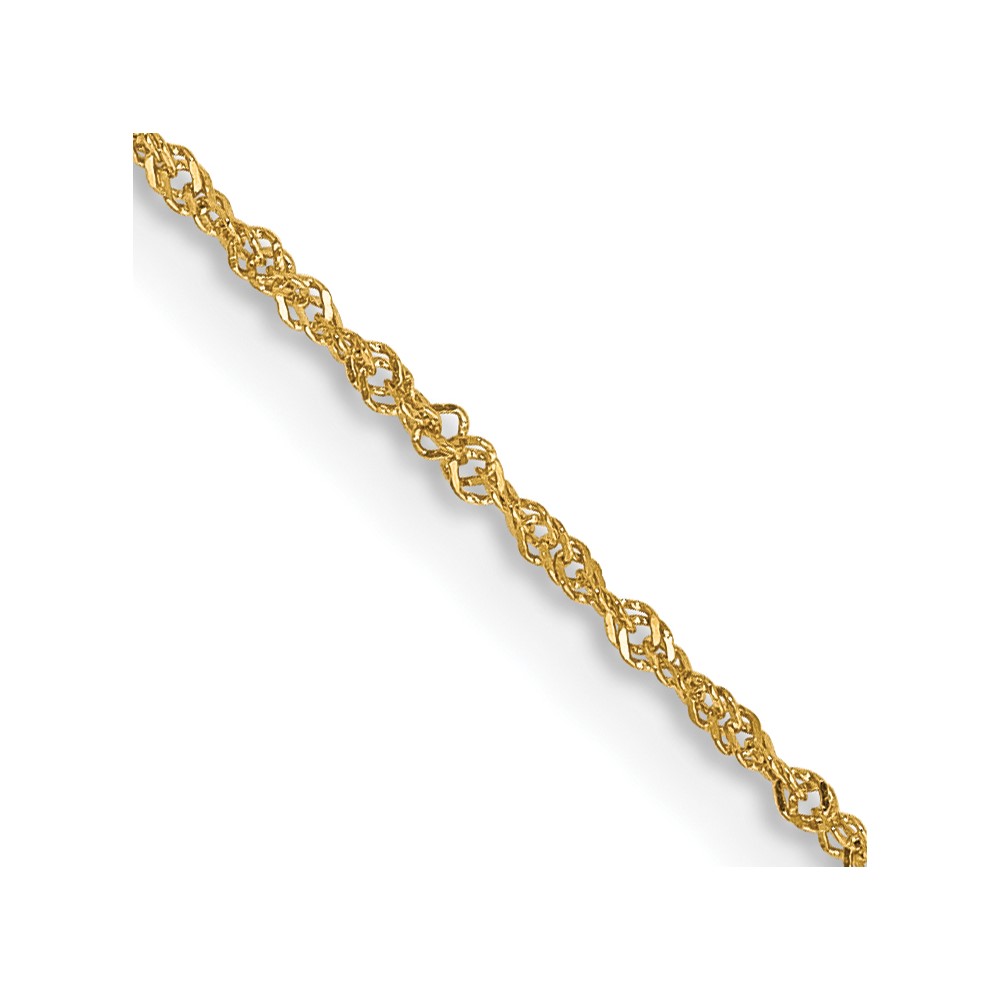 14K 16 inch 1mm Singapore with Spring Ring Clasp Chain (PEN164-16)