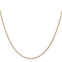 14K .95mm Yellow Gold Diamond-cut Cable Chain with Lobster Clasp - 14in view 2