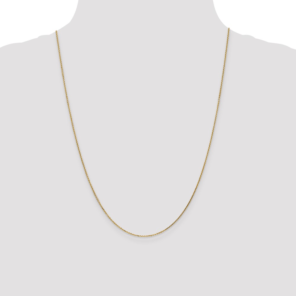 14K 24 inch .95mm Diamond-cut Cable with Lobster Clasp Chain (PEN17-24)