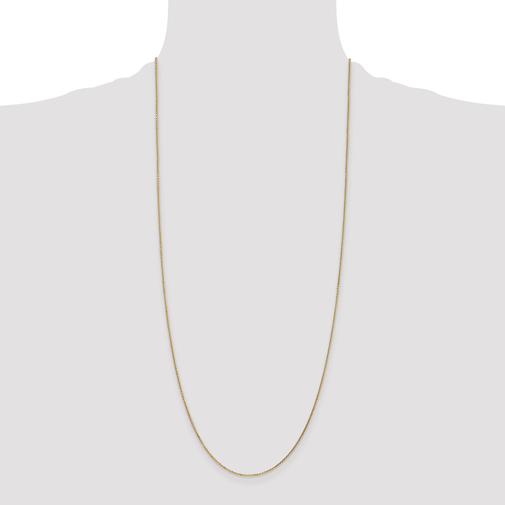 14K 30 inch .95mm Diamond-cut Cable with Lobster Clasp Chain (PEN17-30)