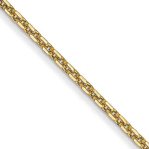14K.95mm Yellow Gold Diamond-cut Cable Chain with Lobster Clasp, 14"