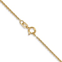 14K 1.1mm Yellow Gold Baby Rope Chain with Spring Ring Clasp, 16" view 3