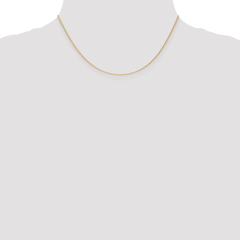 14K 16 inch 1.1mm Baby Rope with Spring Ring Clasp Chain (PEN173-16)