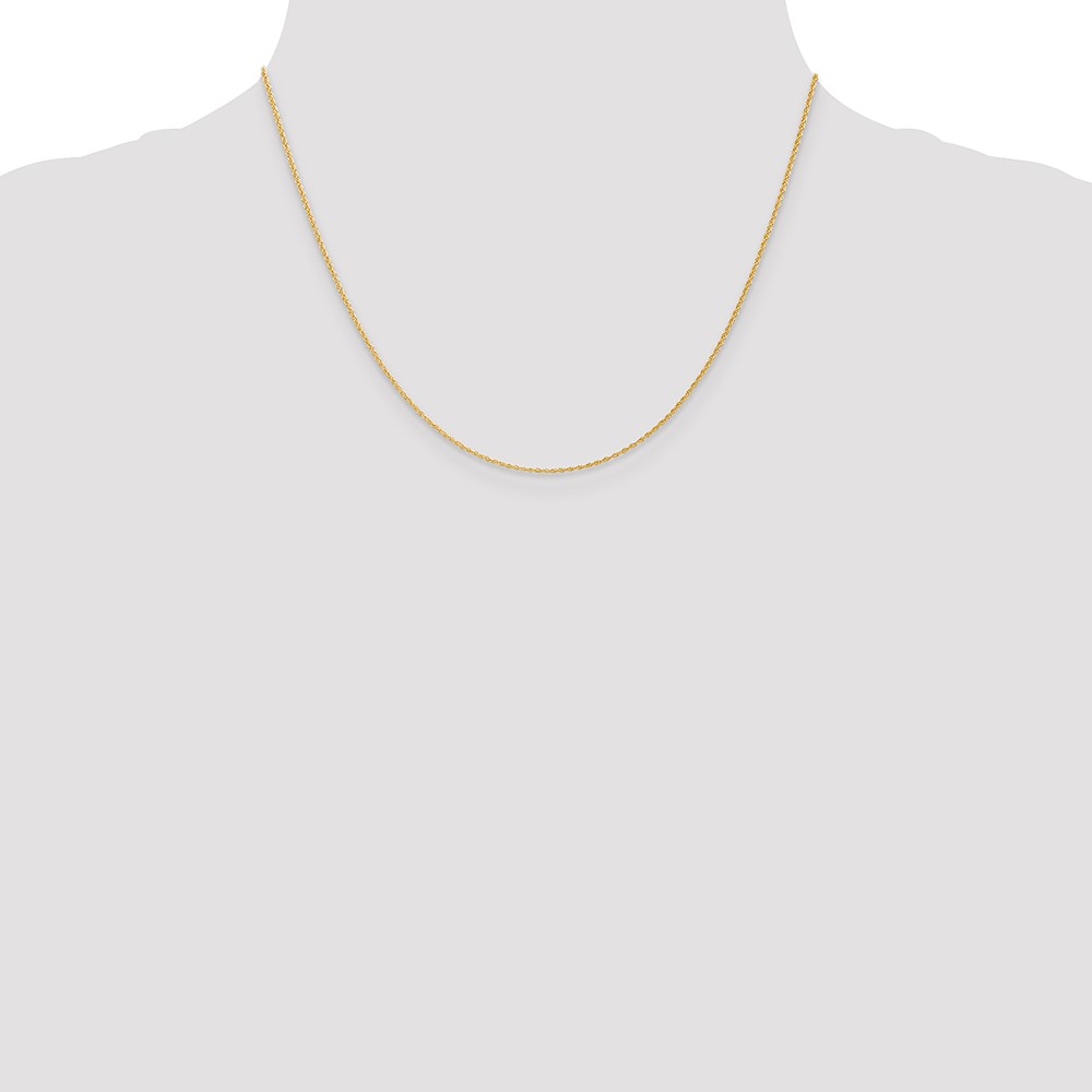 14K 18 inch 1.1mm Baby Rope with Spring Ring Clasp Chain (PEN173-18)