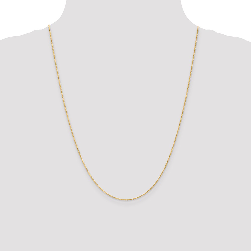 14K 24 inch 1.1mm Baby Rope with Spring Ring Clasp Chain (PEN173-24)