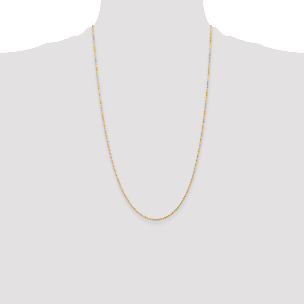 14K 26 inch 1.1mm Baby Rope with Spring Ring Clasp Chain (PEN173-26)