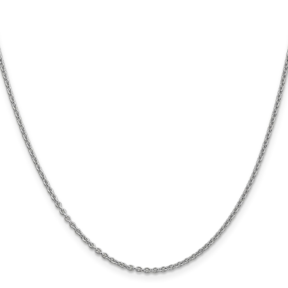 14K White Gold 16 inch 1.8mm Forzantine Cable with Lobster Clasp Chain (PEN188-16)
