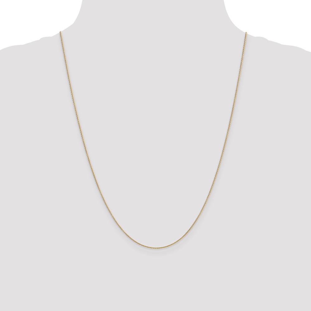 14K 24 inch .9mm Cable with Spring Ring Clasp Chain (PEN190-24)