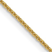 14K.9mm Yellow Gold Cable Chain with Lobster Clasp, 14" view 1