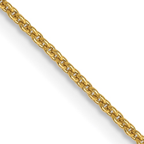 14K.9mm Yellow Gold Cable Chain with Lobster Clasp, 14"