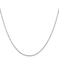 14K White Gold.8mm Diamond-cut Cable Chain with Lobster Clasp, 14" view 2