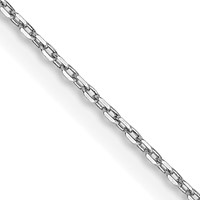 14K White Gold.8mm Diamond-cut Cable Chain with Lobster Clasp, 14" view 1