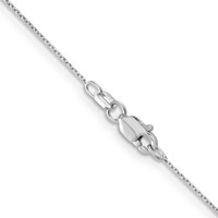 14K White Gold.65mm Diamond-cut Round Open Link Cable Chain with Lobster Clasp, 16" view 3