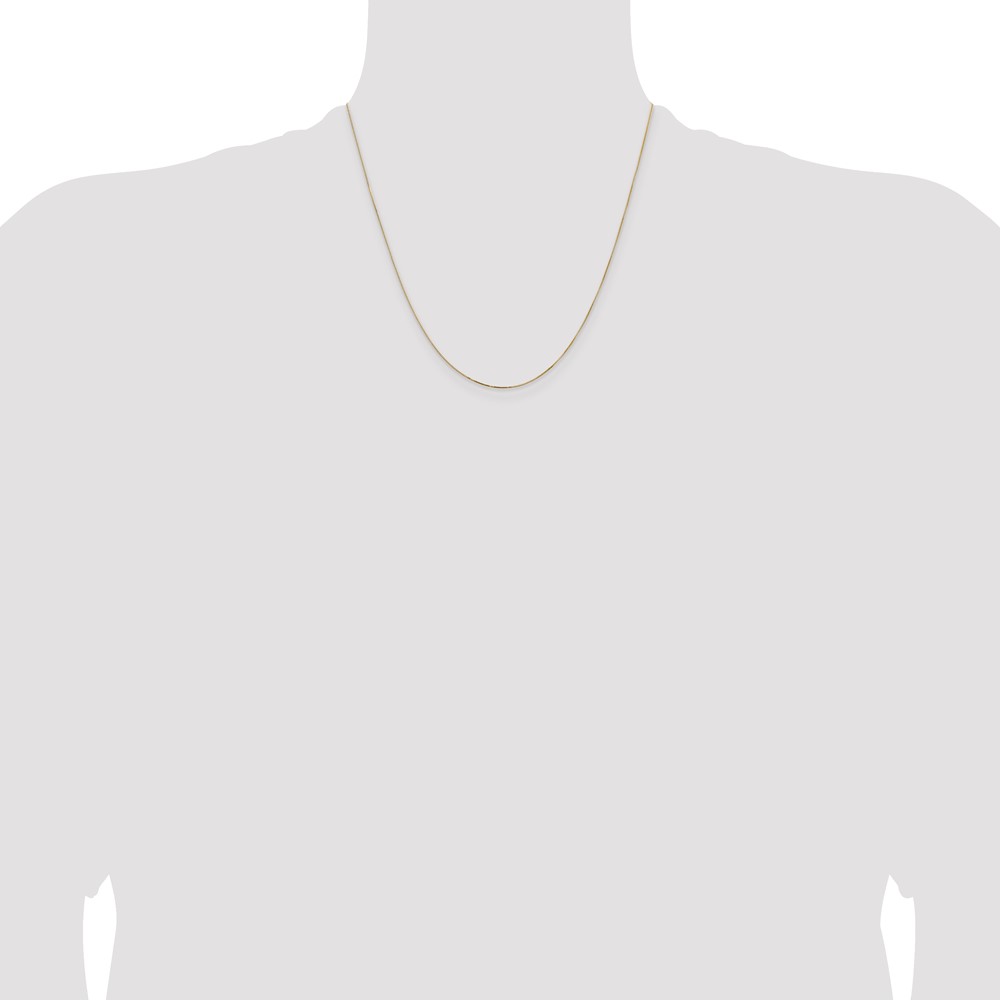 14K 20 inch .5mm Box with Lobster Clasp Chain (PEN1L-20)