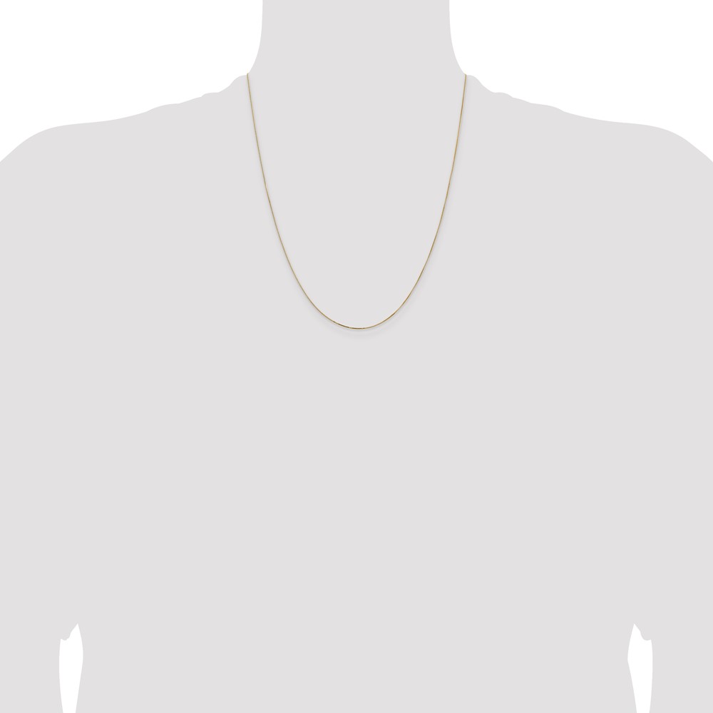 14K 22 inch .5mm Box with Lobster Clasp Chain (PEN1L-22)